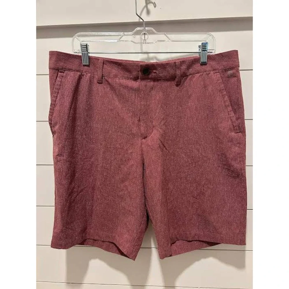 Adidas Mens Ultimate365 Heathered Golf Shorts Burgundy Red Size 36 Heritage